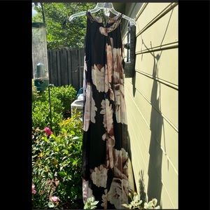 SL Fashion NWT Long Flowy Maxi Dress with beaded neck detailing. Size 16